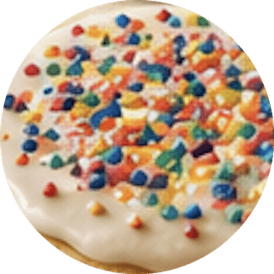 Birthday cake cookie with sprinkles