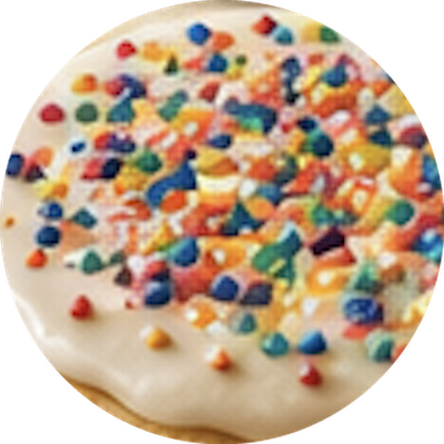 Birthday cake cookie with sprinkles